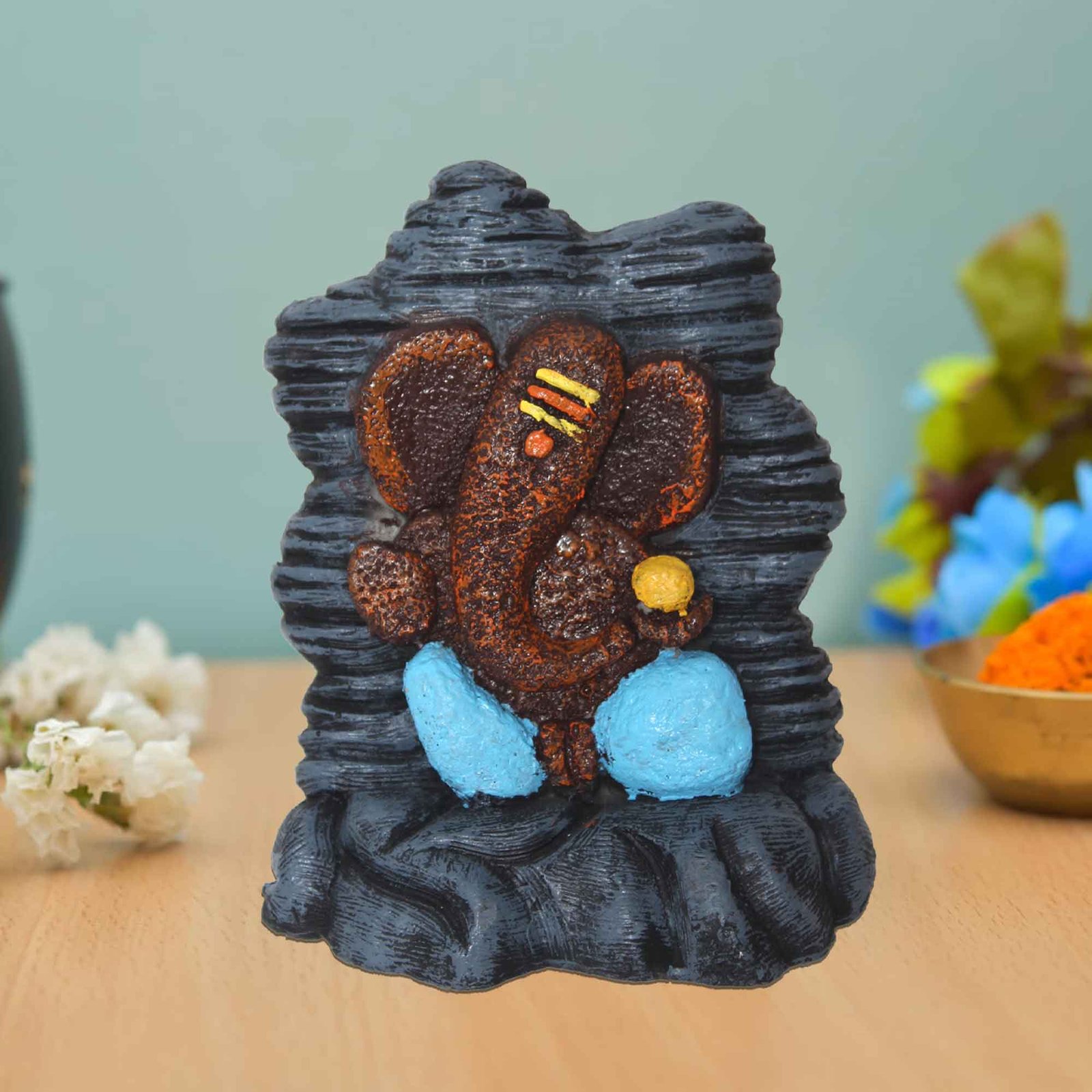 Artistic Ganpati wedding anniversary gift Multi Look 20 cm G57GX1629AFMMX
