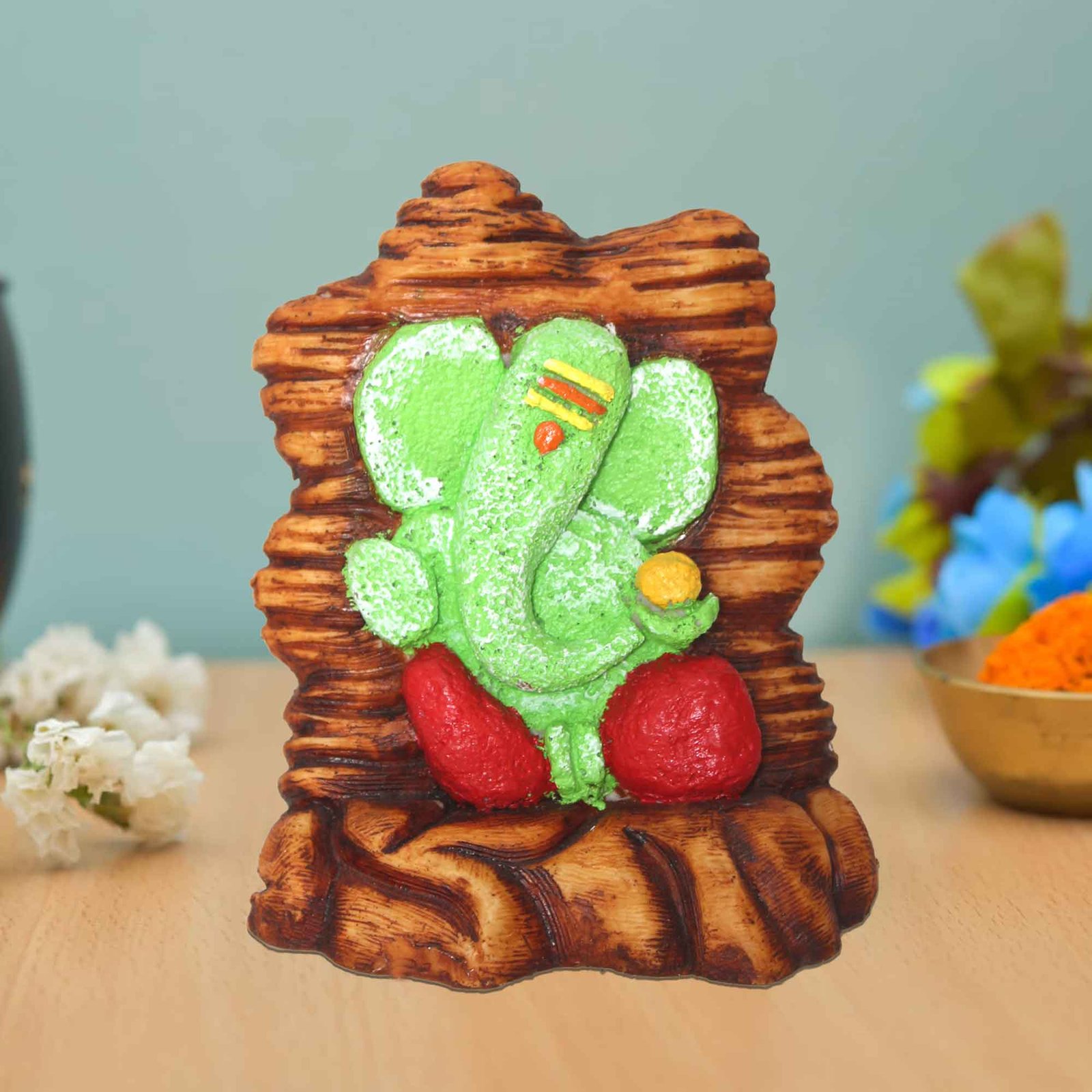 Artistic Ganpati miniature gifts Multi Look 20 cm G57GX1629AUMMX