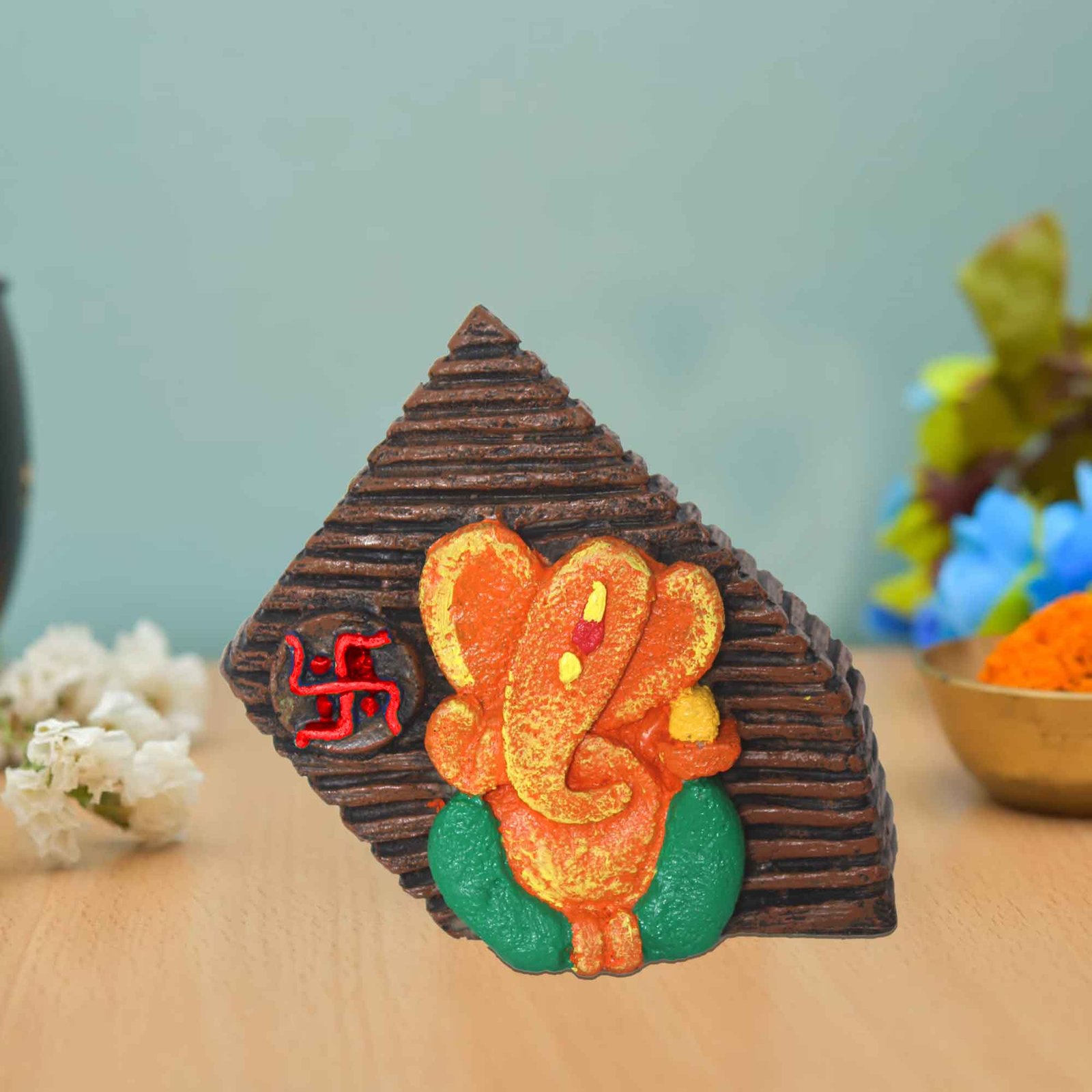 Divine Ganpati figures for living room Multi Look 18 cm G57GX1630AOMMX