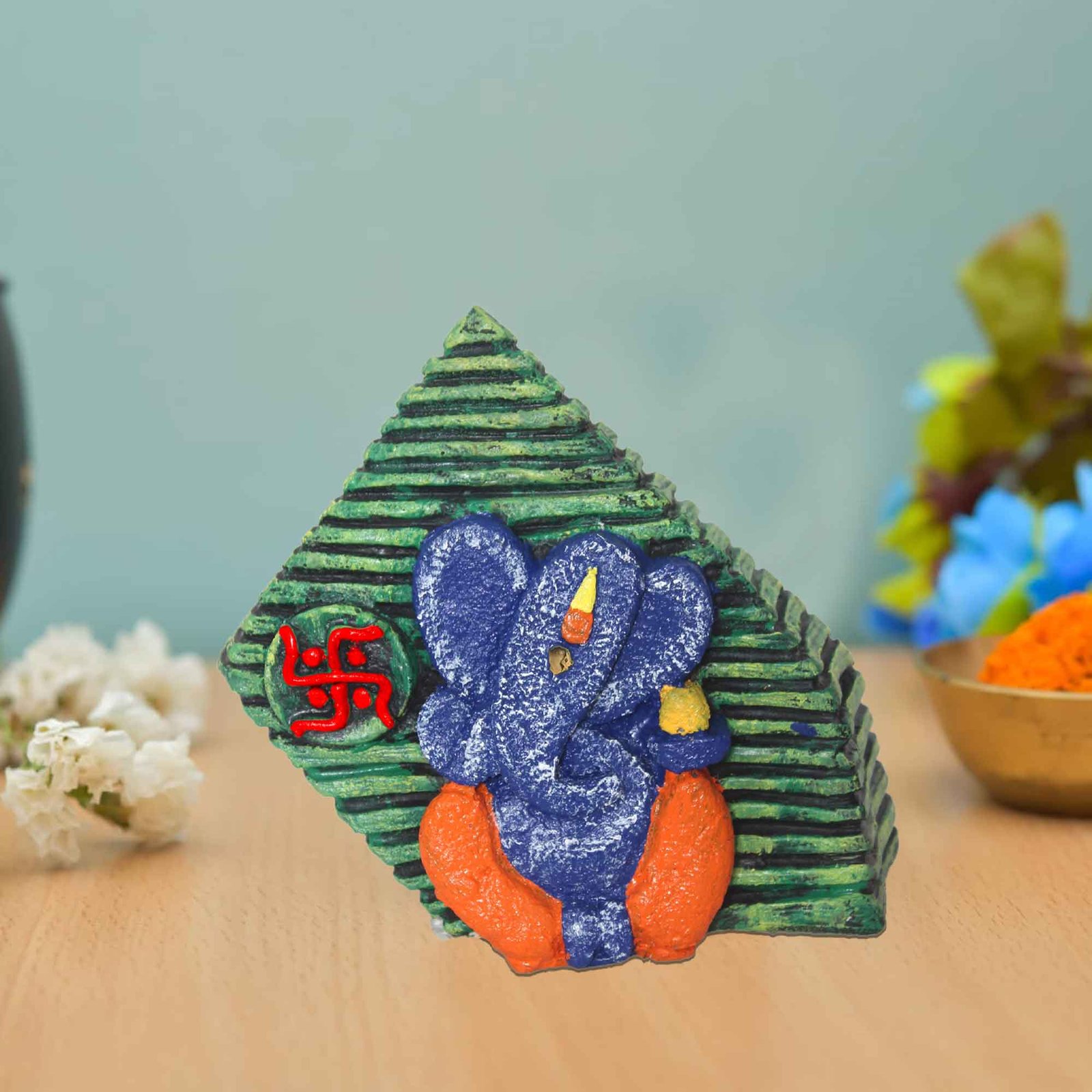 Divine Ganpati fengshui items for home decor Multi Look 18 cm G57GX1630HNMMX