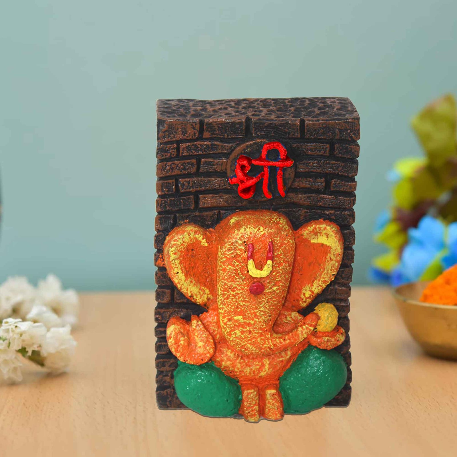 Lord Ganpati gift items for birthday Multi Look 18 cm G57GX1633AOMMX