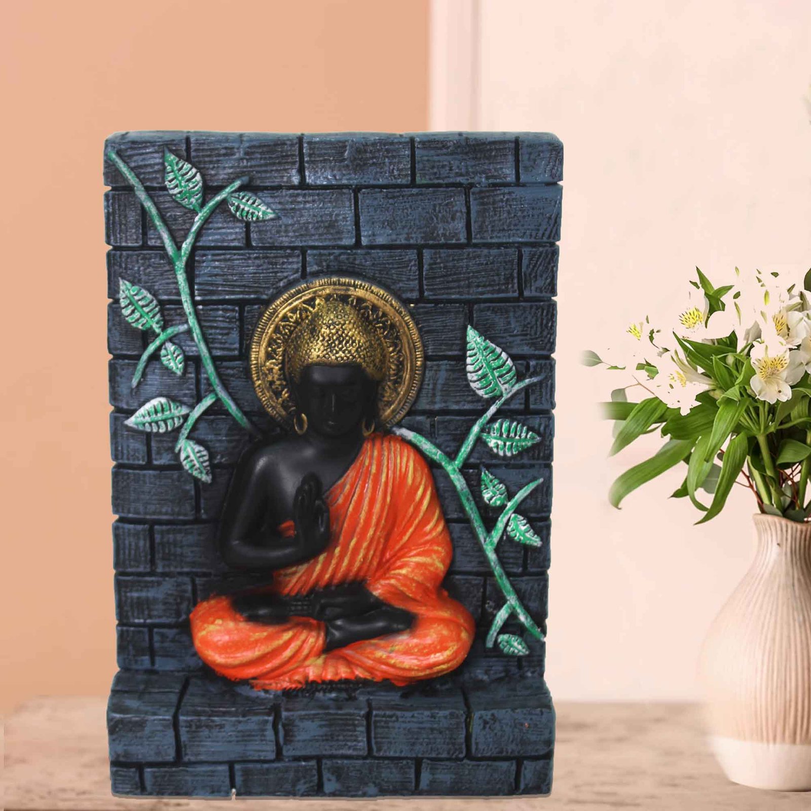 Handicraft Blessing Buddha idols for living room Multi Look 30 cm G57GX1637OFMMX