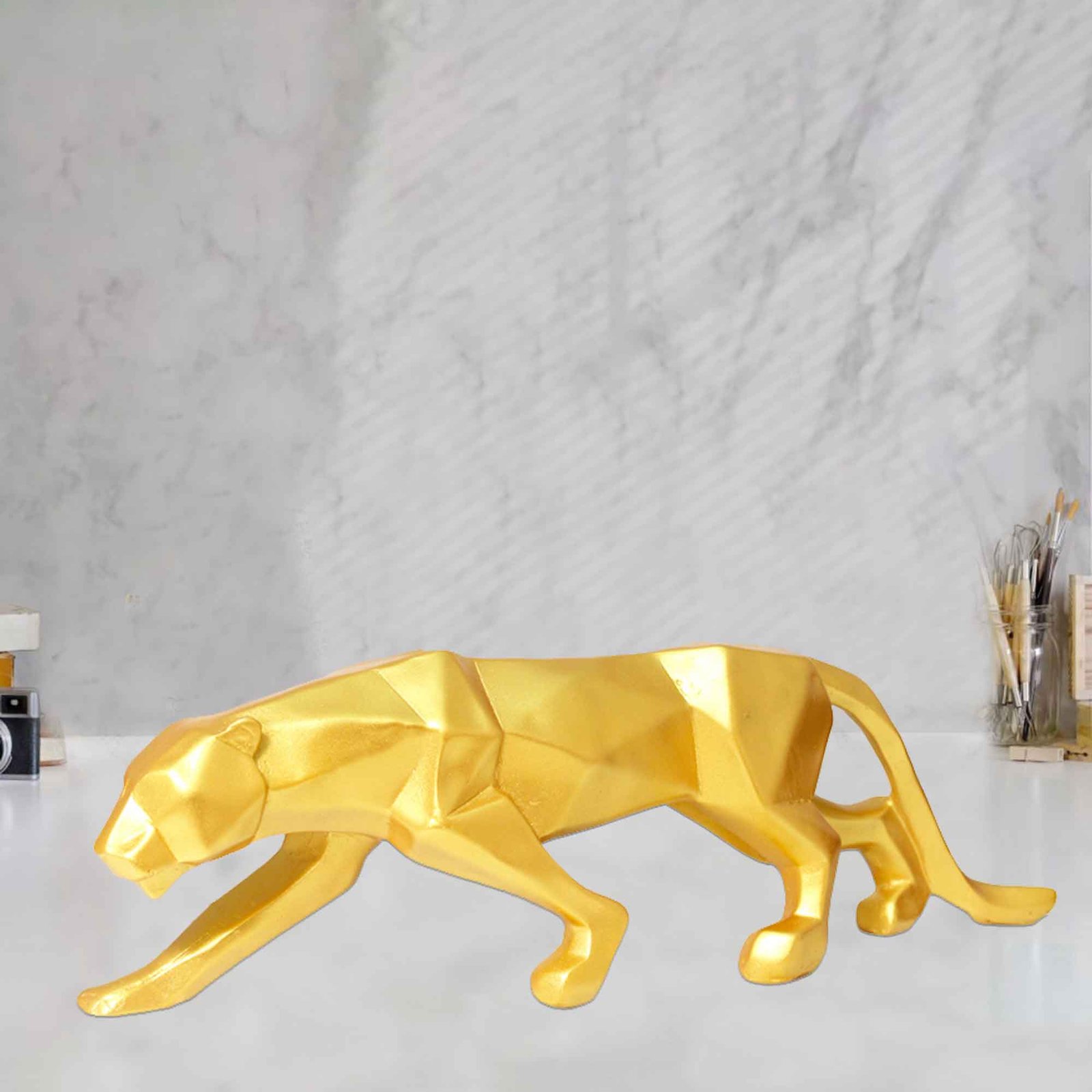 Polyresin Panther gift items for house warming Pearl Finish 14 cm G57GX1647GGSGX