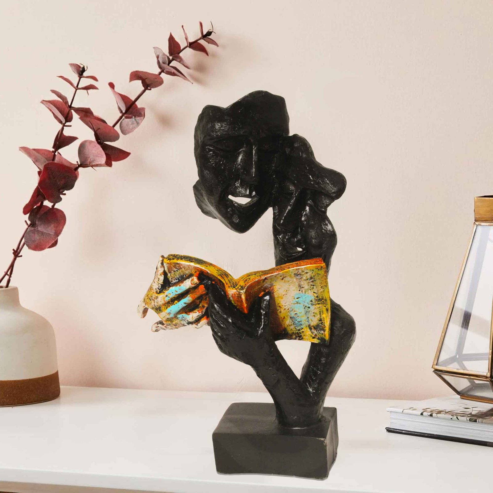 Reading Book Couple gift items for house warming Matte Finish 30 cm G57GX1660KMNMX
