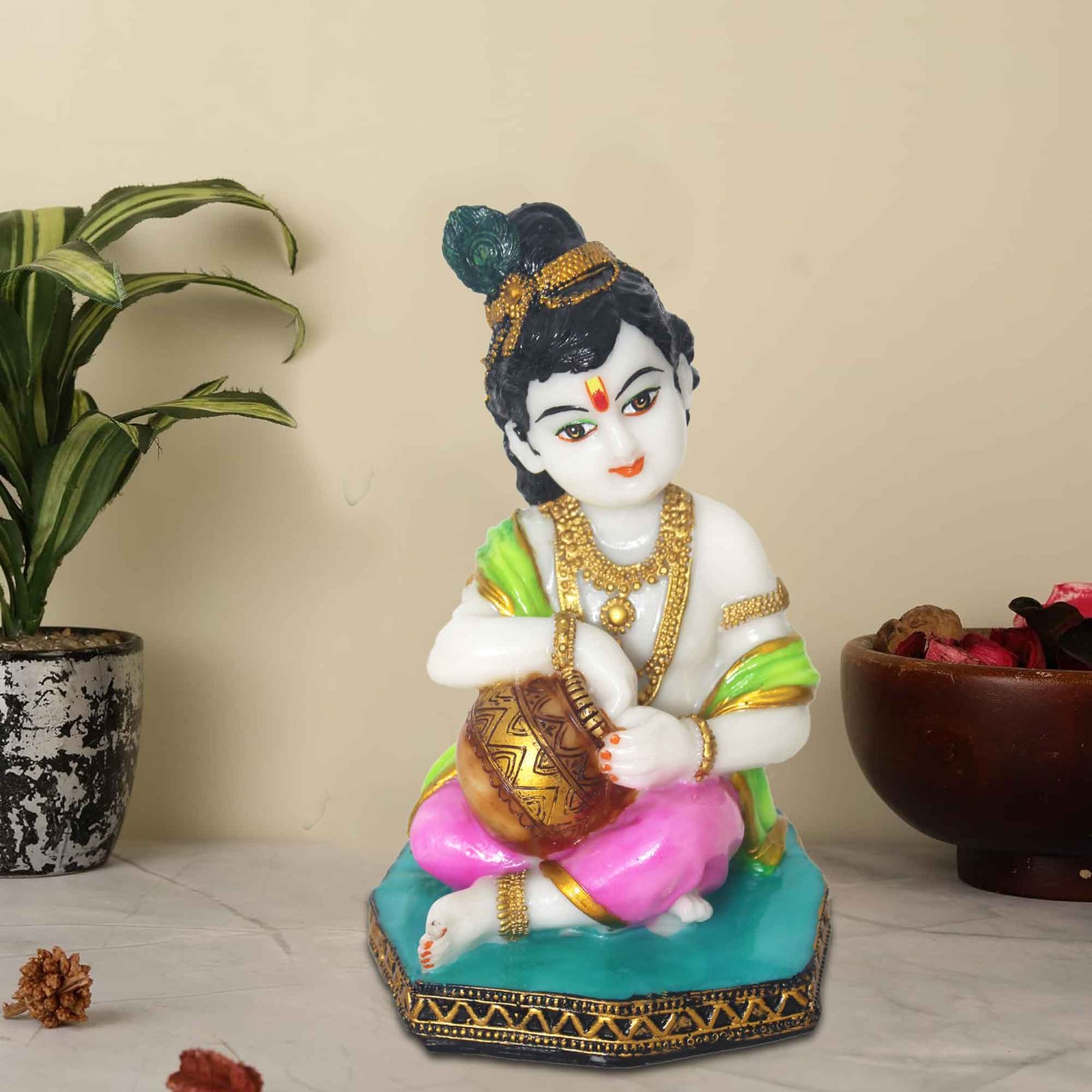 Laddu Gopal figures for tv unit Marble Look 18 cm G57GX1665WPCGX