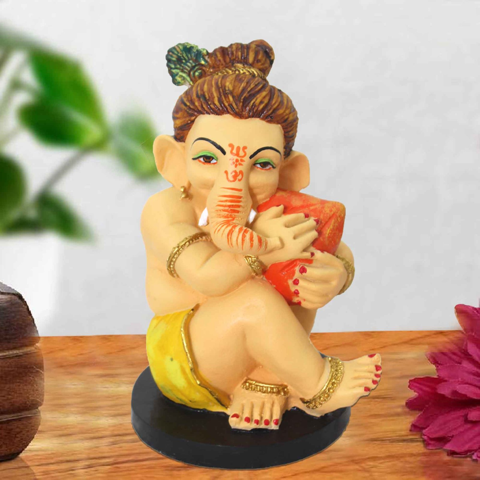Modak Ganesha figures for decoration Matte Finish 24 cm G57GX1668VYLMX