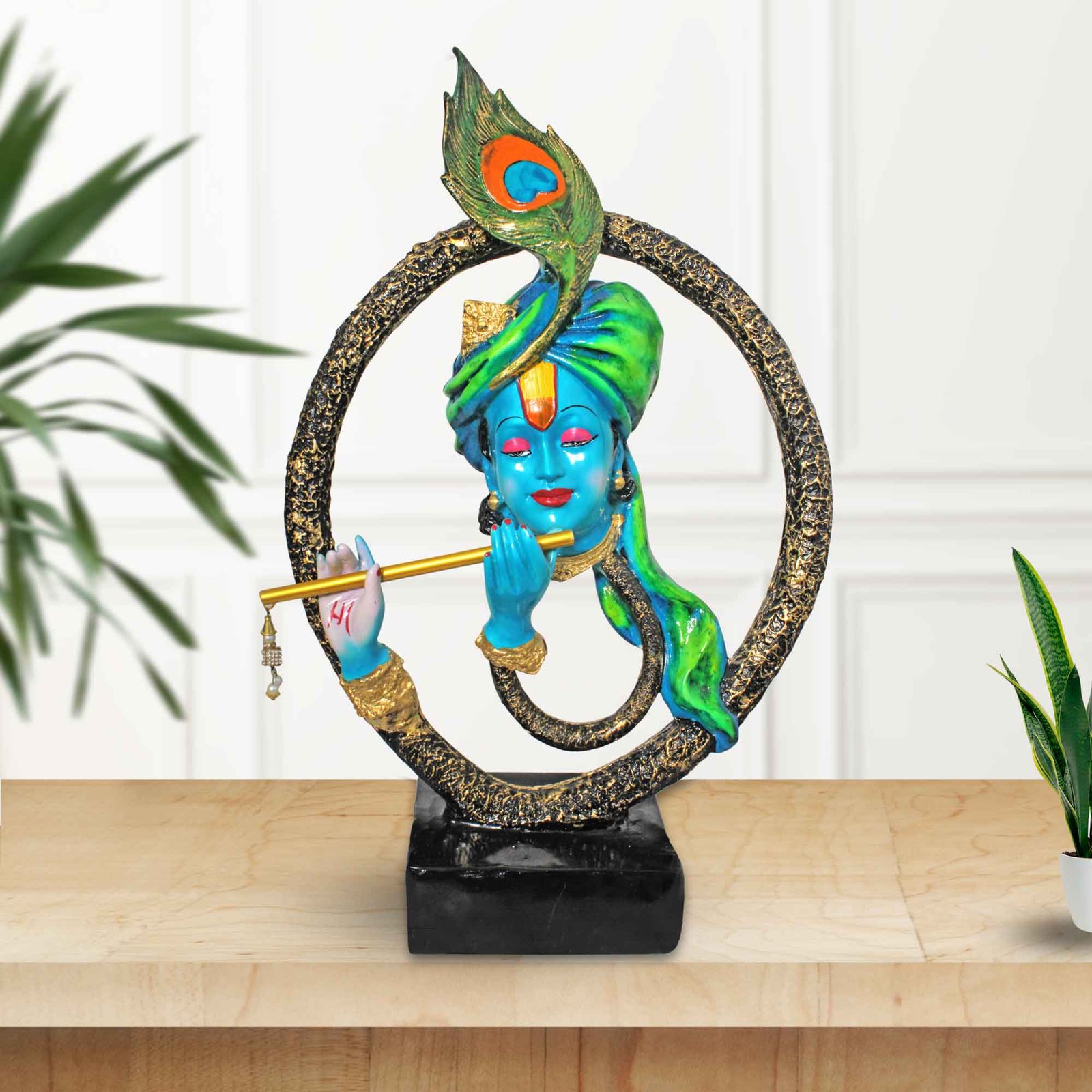 Ring Krishna sculpture for tv unit Gloss Finish 55 cm G57GX1671NHMGX