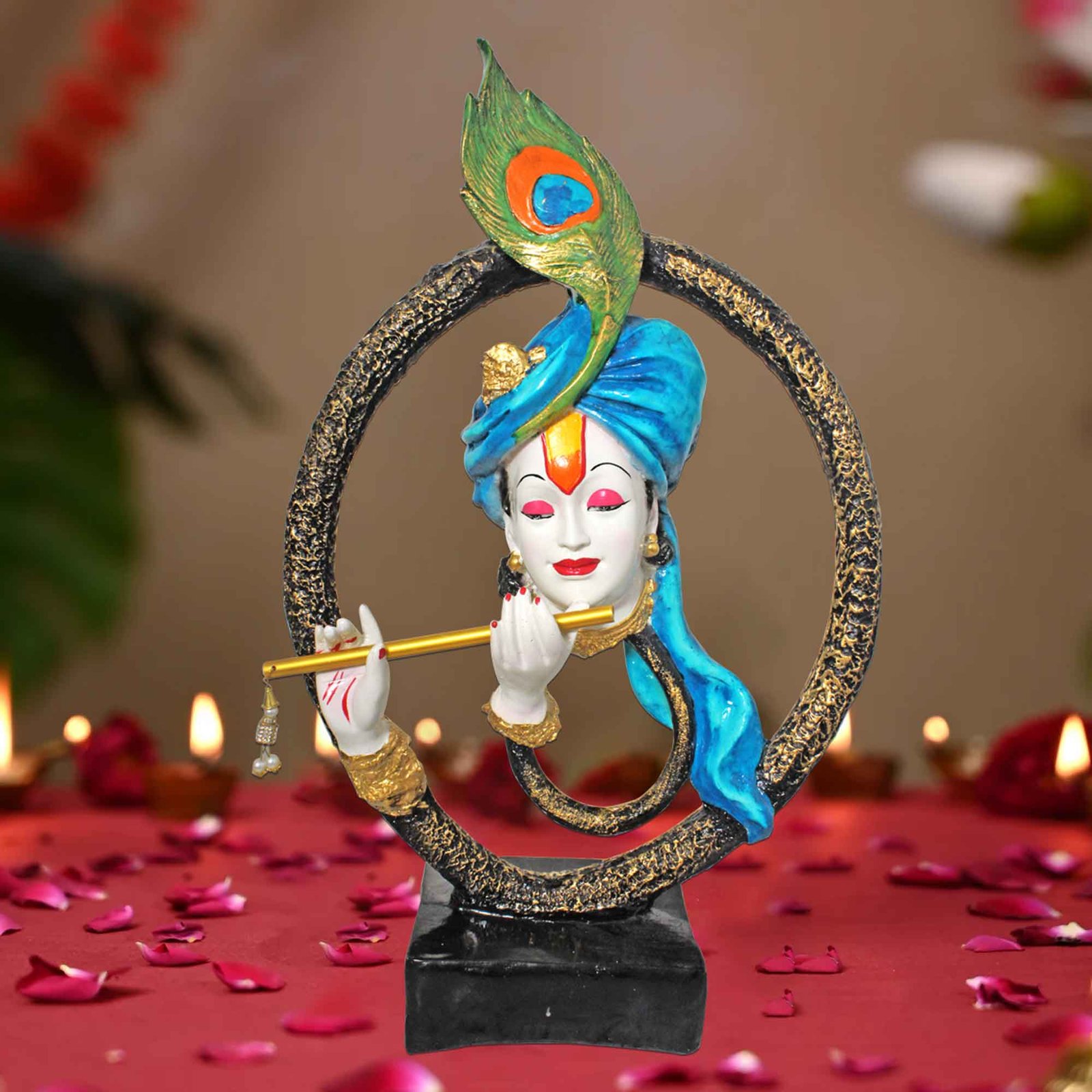 Ring Krishna artifacts for home decor Gloss Finish 55 cm G57GX1671WNMGX