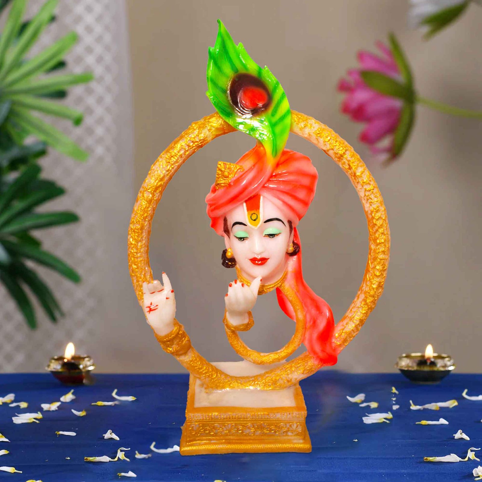 Ring Krishna artifacts for tv unit Marble Look 55 cm G57GX1671WOCGX