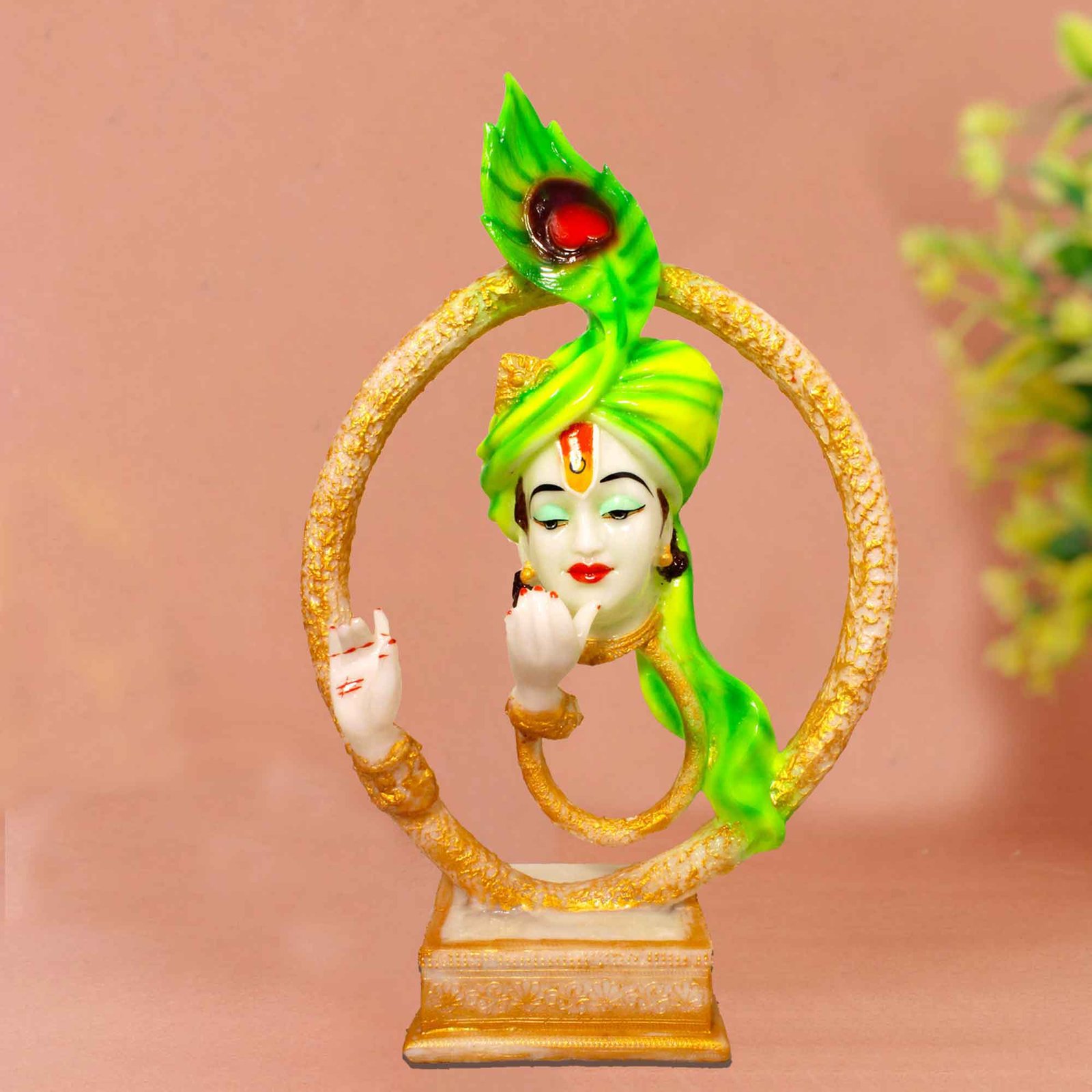 Ring Krishna artifacts for living room Marble Look 55 cm G57GX1671WUCGX