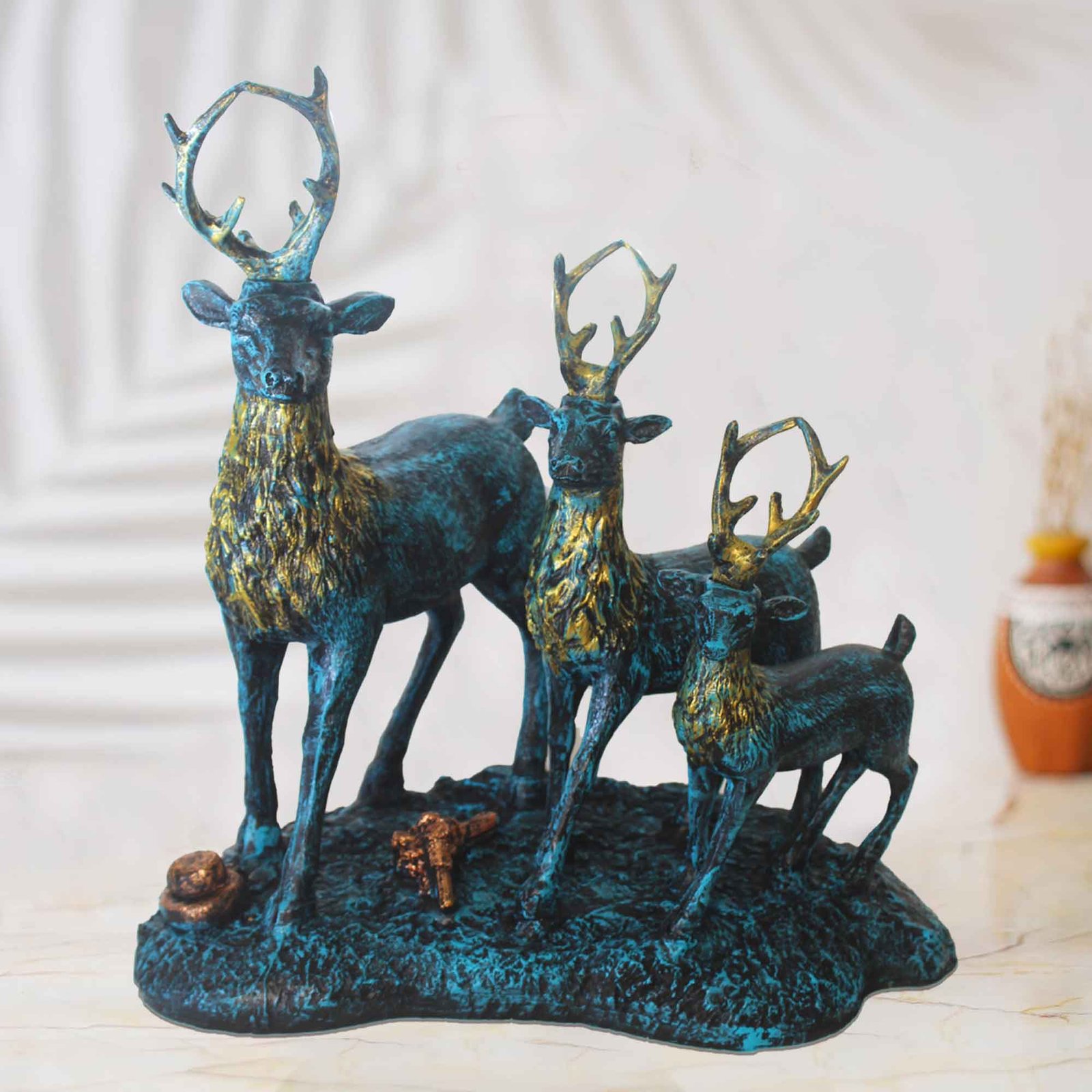 Deer Family showpiece for gift Matte Finish 38 cm G57GX1695NGNMX