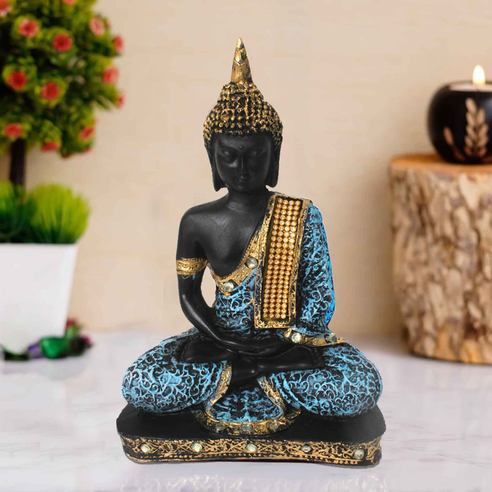 Samadhi Gautam Buddha figures for decoration Jewellery Decorated 23 cm G57GX1698KQNMZ