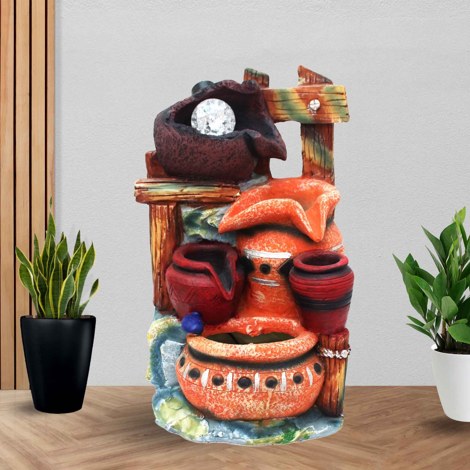 Decorative Nature fountain for home indoor With Led Light & Crystal Ball 38 cm G57GX1810MMLMX