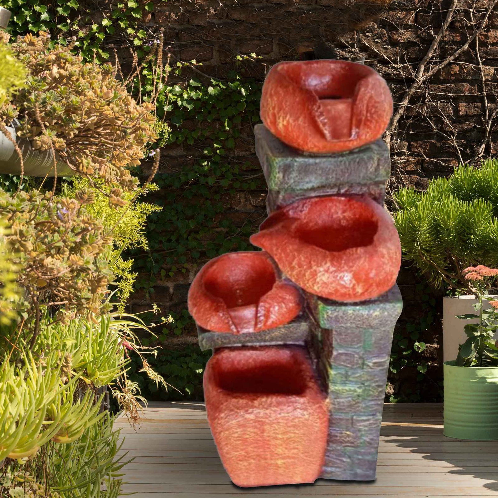 Nature Fountain outdoor water fountain for home decor Fiber with Lights 91 cm G57GX2525AFNGX