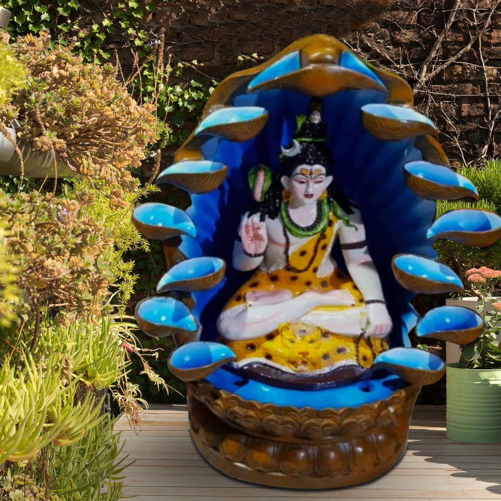 Lord Shiva Diya water fountain for home large size Fiber with Lights 94 cm G57GX2528AMLGX-544