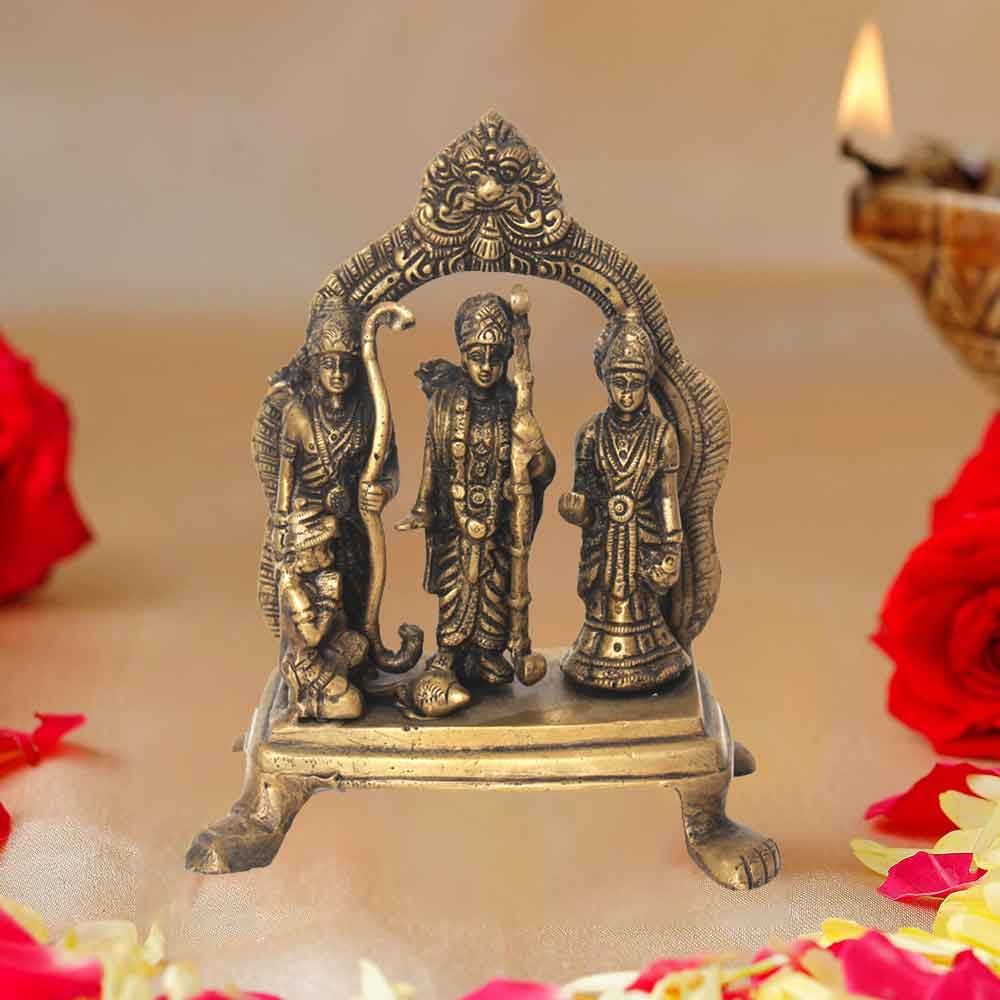 Brass Ram Darbar Statue showpiece for marriage day gift 19 cm G66GX0149G