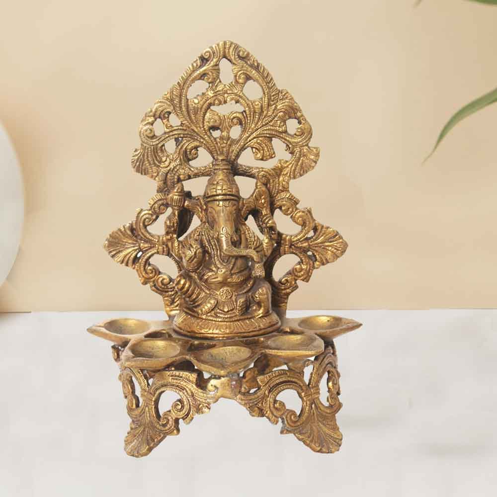 Brass Ganesha Statue for decoration and pooja room 24 cm G66GX0173G