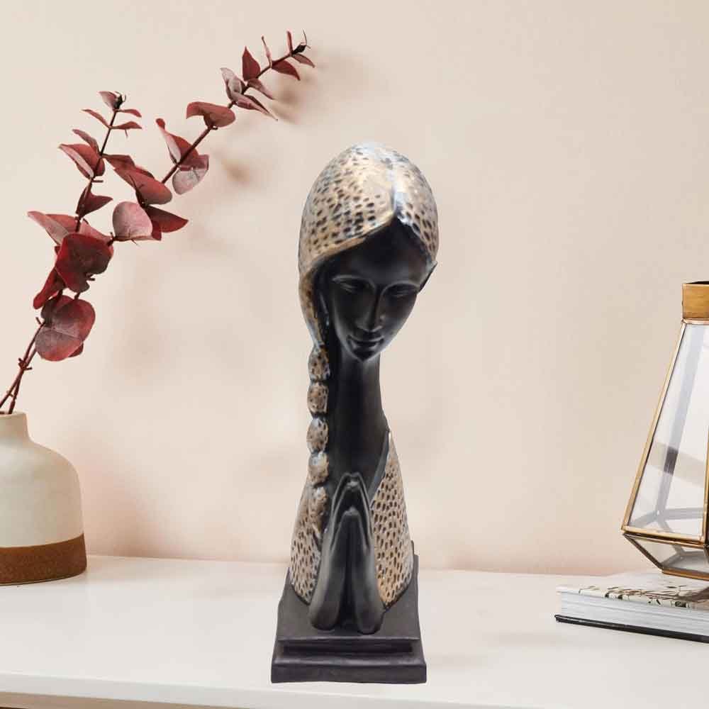 Antique look Welcome lady for home decoration 36 cm G69GX0061K