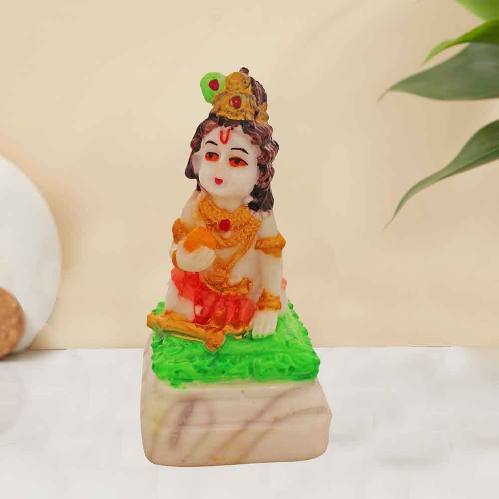 Baal Krishna Statue showpiece for pooja room 9 cm G71GX000191M000XZRO
