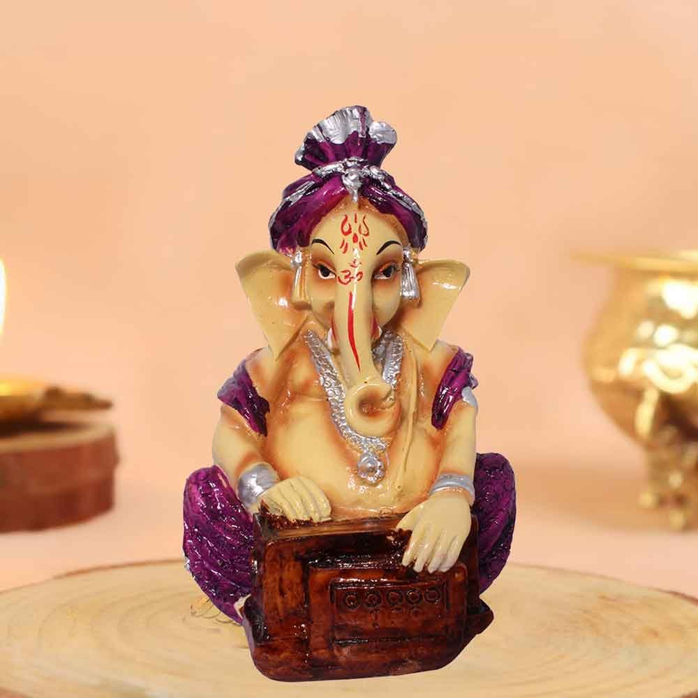 Decorative Harmonium Ganesh idol for return gift 12 cm G71GX0077M000XZAS