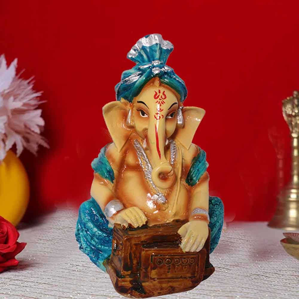 Decorative Harmonium Ganesha gift item for diwali 12 cm G71GX0083M000XZAS