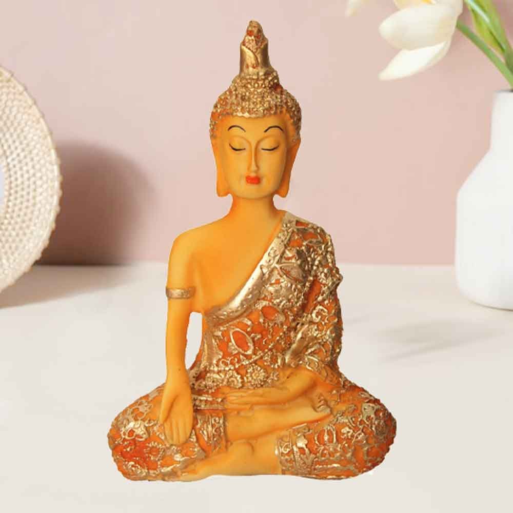 Lord Gautam Buddha Statue showpiece for gift 15 cm G71GX0292O