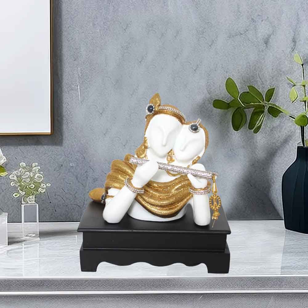 Glitter Look Radha Krishna statue for janamashtami gift 21 cm G72GX0074W