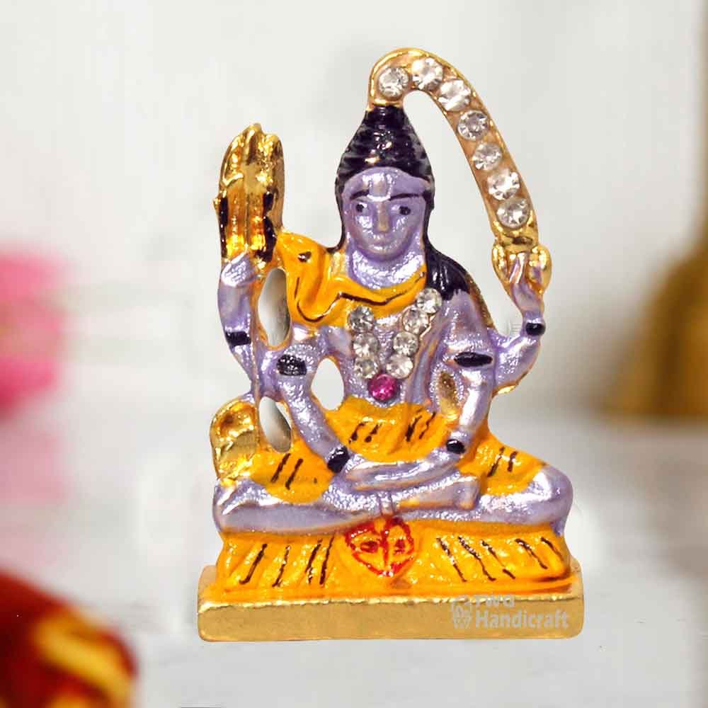 Metallic Shiv Statue Car Decor Idol for table decoration 4 cm G76GX0313M
