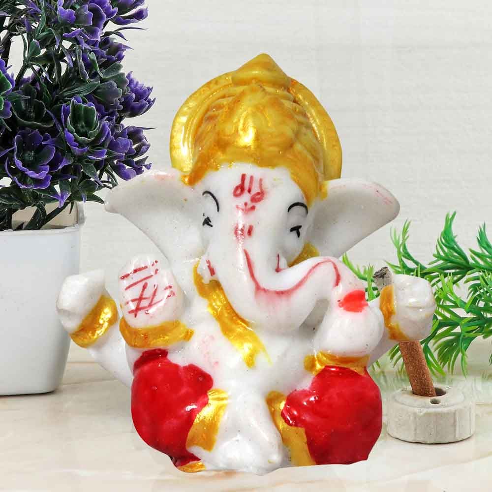 Lord Ganesha Statue Murti showpiece for car dashboard 6 cm G76GX0367R000XZHR