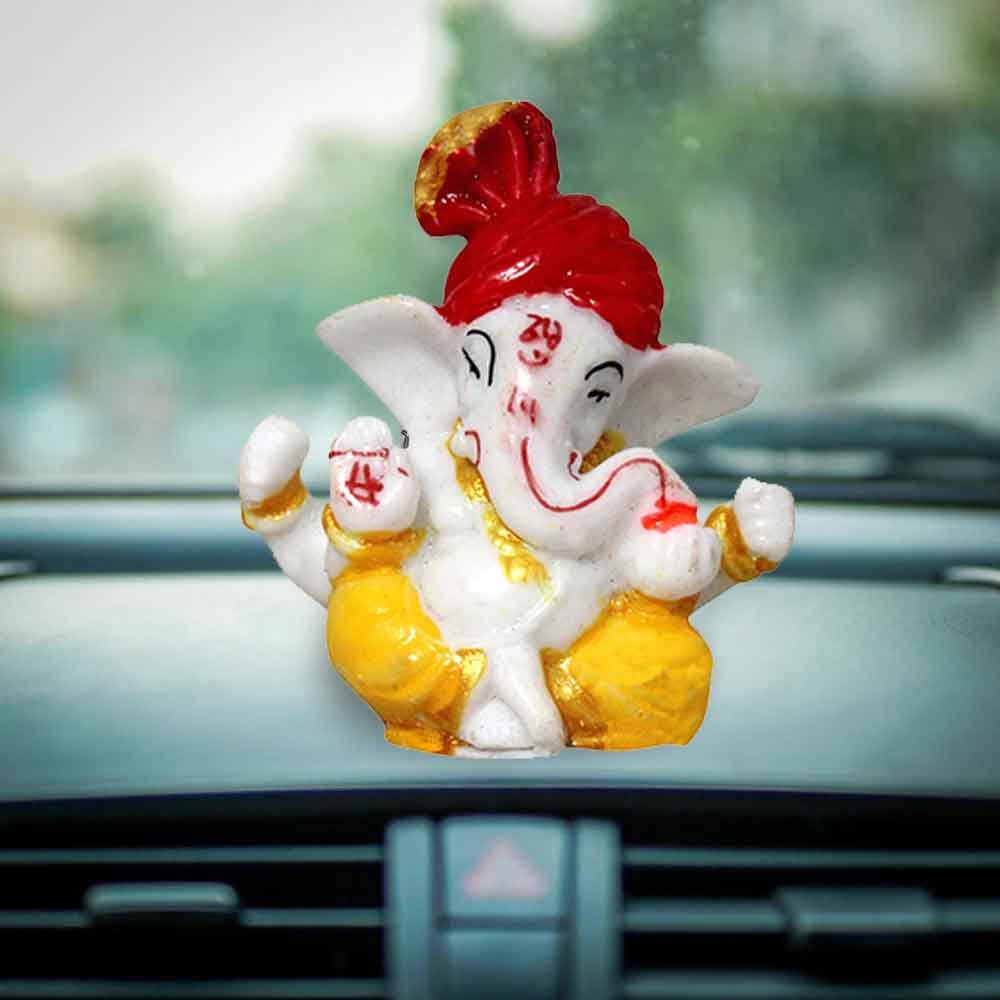 Car Decor Ganesha Statue Idol gifting and home decoration 6 cm G76GX0368Y000XZHR