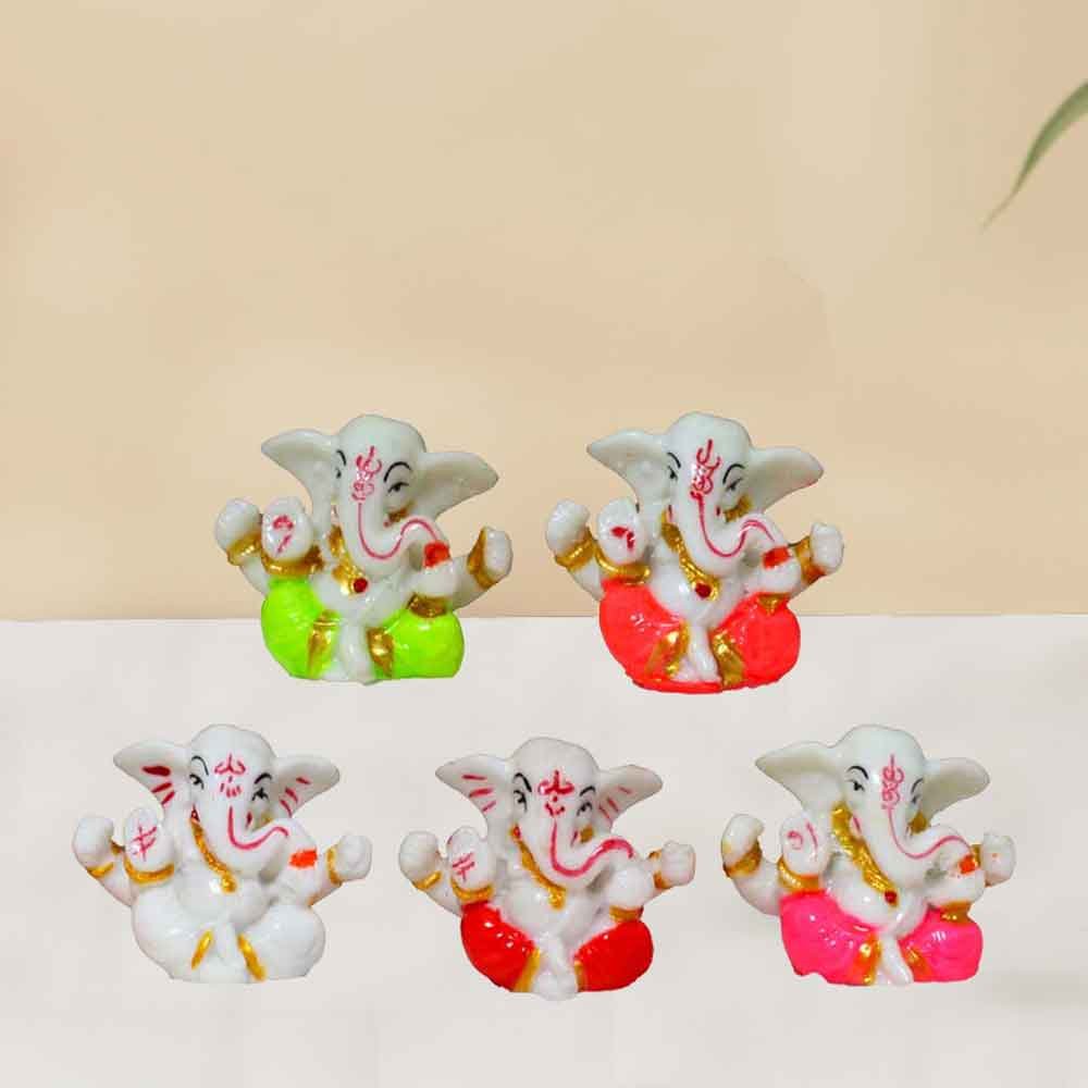 Ganesha Statue Car Decor Showpiece for car dashboard 5 cm G76GX0400M