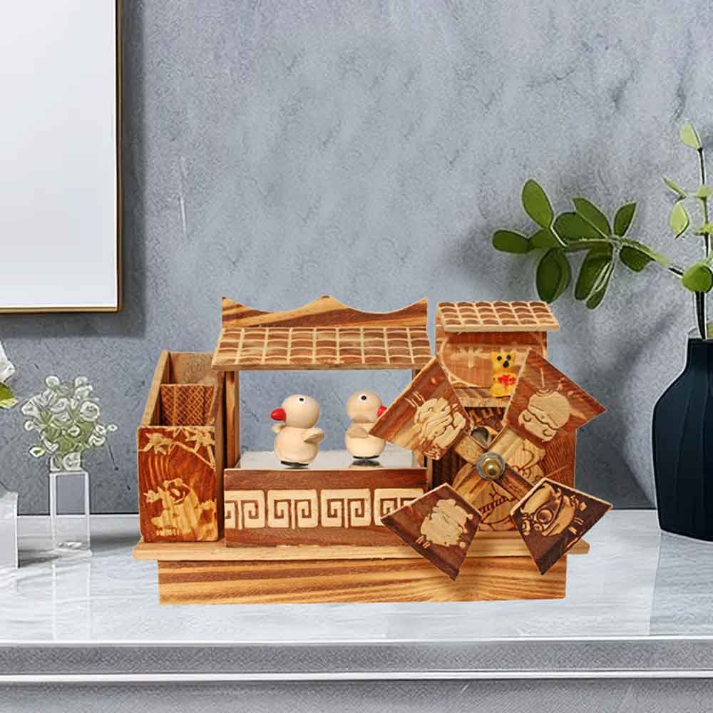 Wooden Jhula Gift Item for decoration and birthday gift 12 cm G77GX0295M000XTRR