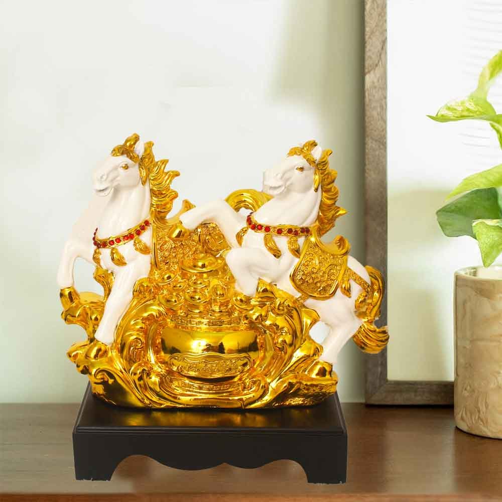 Gold Plated Horse Statue Gift for decoration and return gift 29 cm G79GX0061W