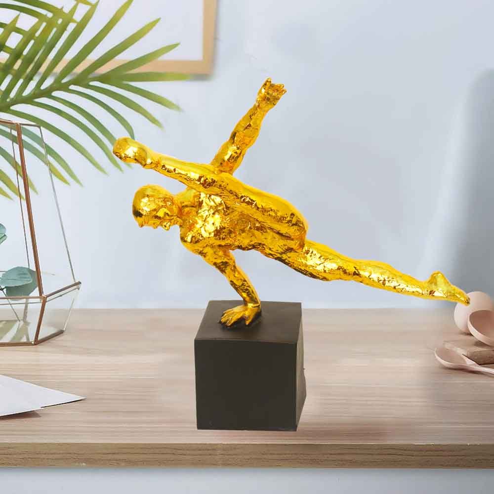 Gold Plated Gymnastic Statue for living room decoration 33 cm G79GX0066G