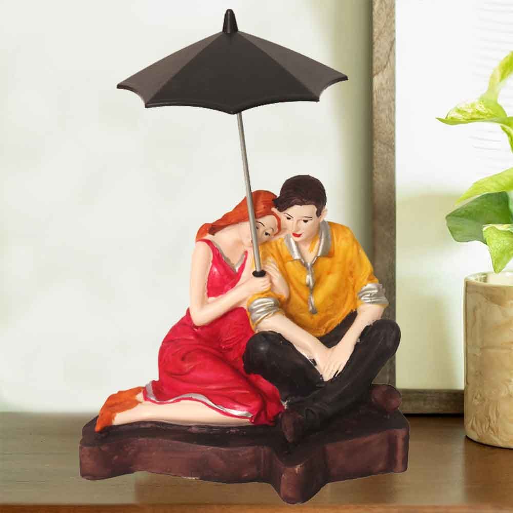 Decorative Umbrella Couple statue for wedding anniversary gift 19 cm G80GX0035M
