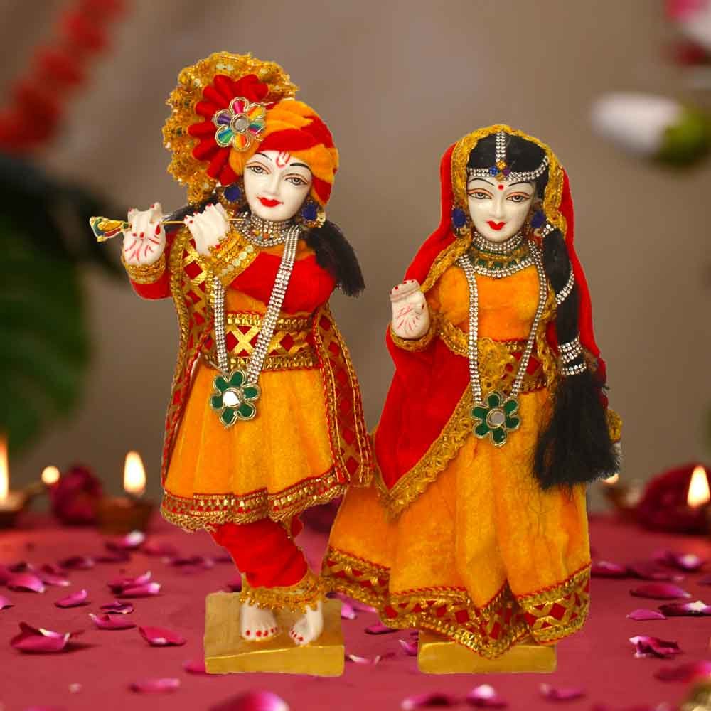Lord Radha Krishna Statue idols for gift on wedding day 33 cm G81GX0202M