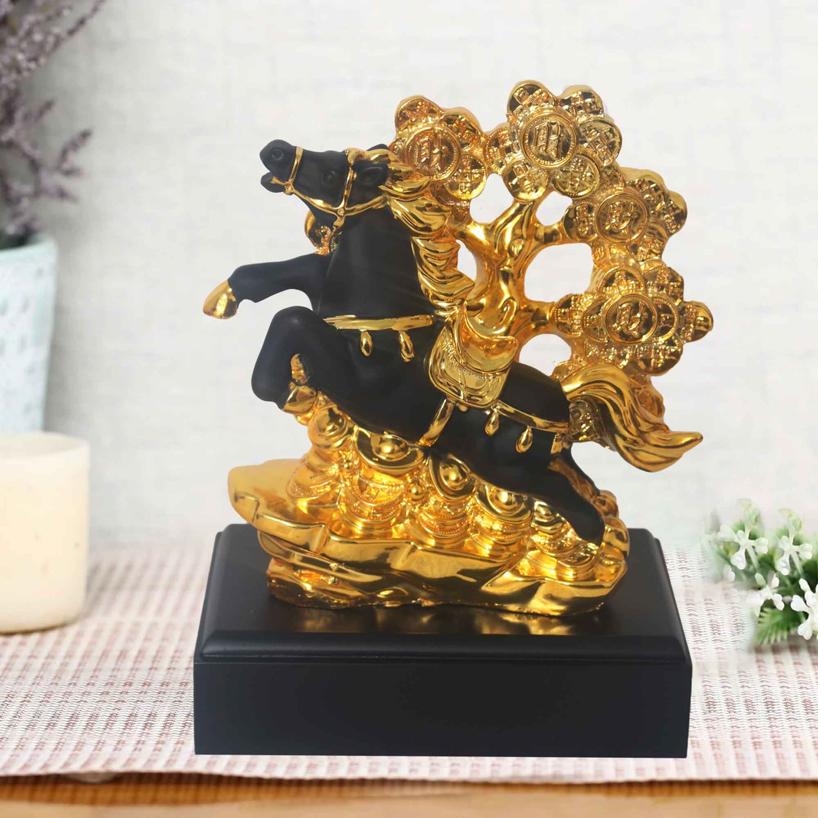 Gold Plated Horse Figurine showpiece for home decoration and Corporate Gift 25 cm G82GX0007K