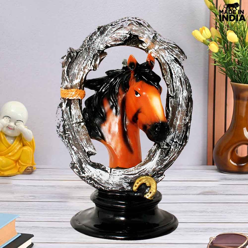 Horse Head Statue Showpiece for office decoration 23 cm G83GX0017O000XTAS