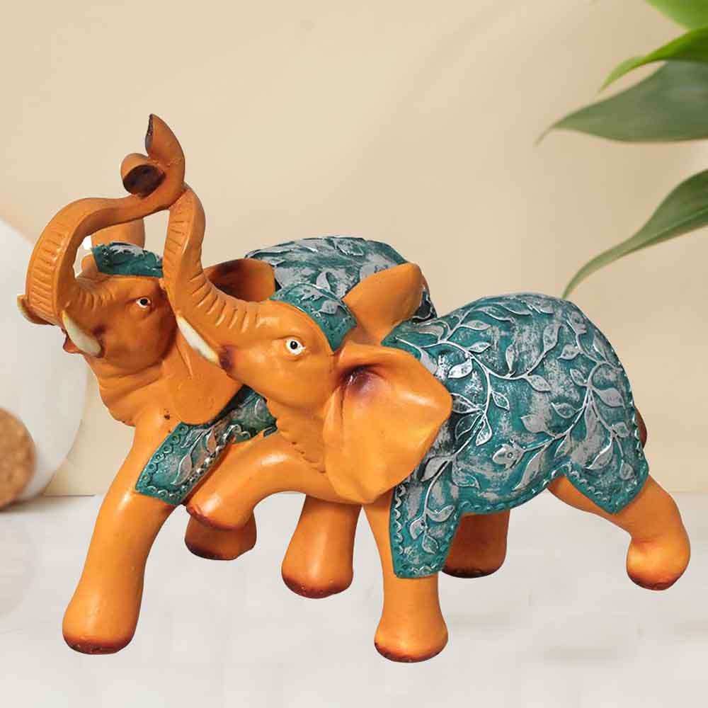 Handicraft Elephant Statue showpiece for gifting 19 cm G83GX0084A