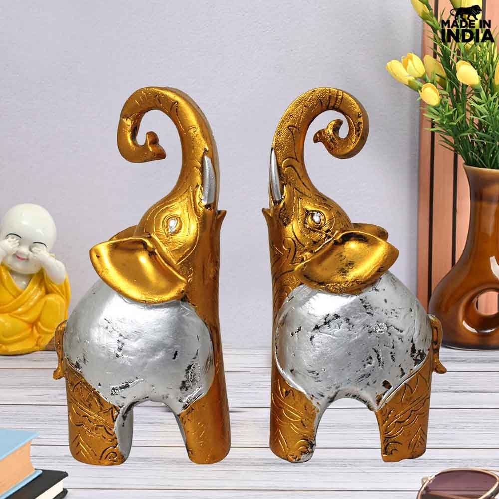Decorative Elephant Statue Showpiece for office and table decoration 20 cm G83GX0087G