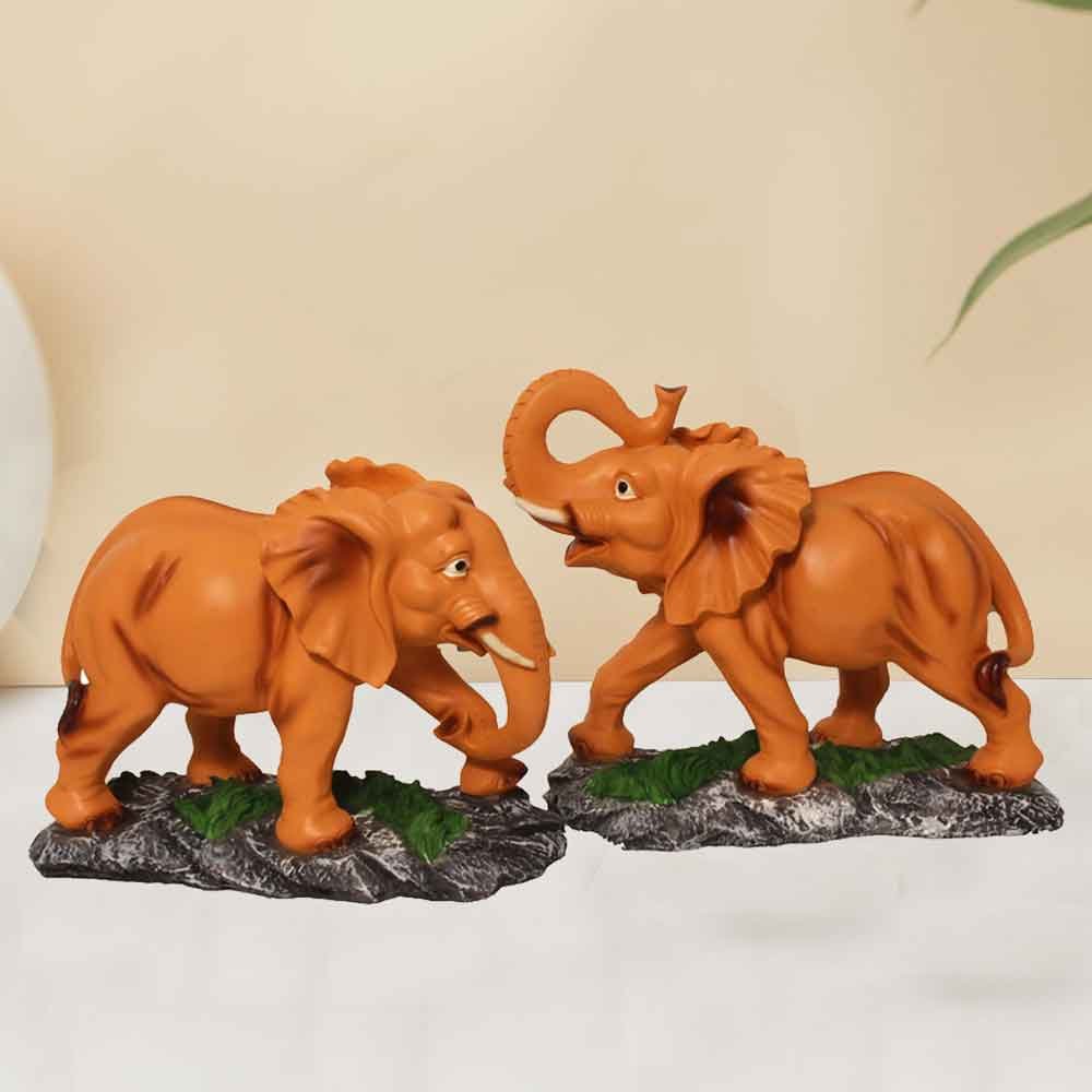 Pair of Elephant Statue for gifting on birthday 24 cm G83GX0165A000XISS