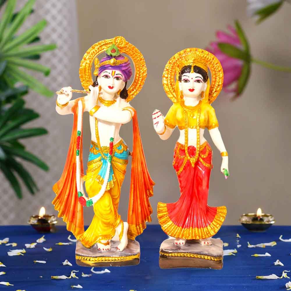 Radha Krishna Statue Figurine for temple and wedding gift 37 cm G98GX0008W