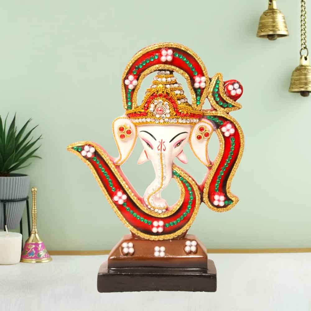 Om Ganesha Statue Religious Idol showpiece for wedding anniversary gift 36 cm G98GX0021R