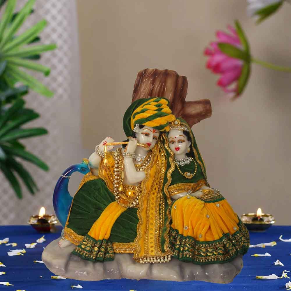 Mor Radha Krishna Statue for living room and wedding gift 31 cm G99GX0012H