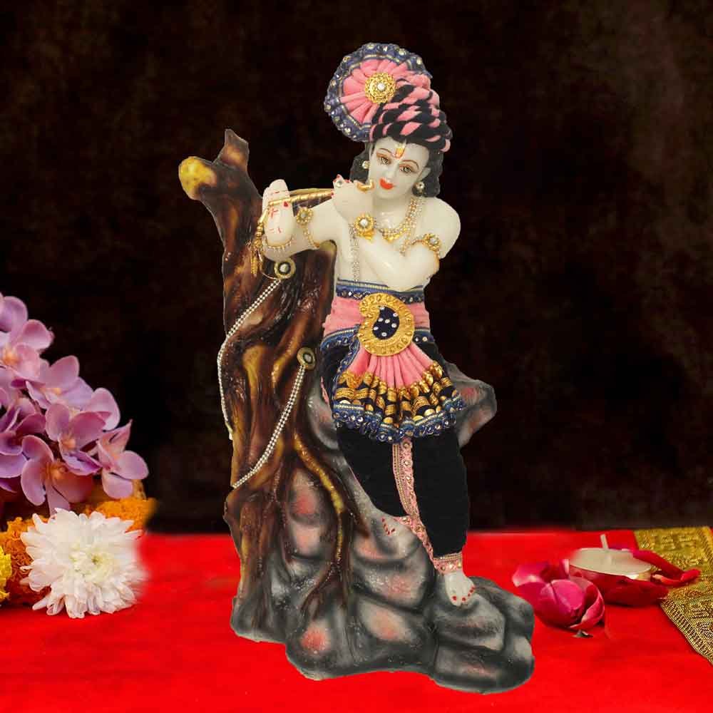 Krishna Statue with Poshak Jewellery Decorated for office decoration 51 cm G99GX0014P